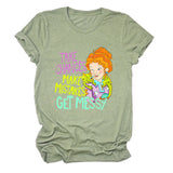 Take Chances and Make Mistakes Letter Printed T-shirt for Women