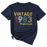 Mode frauen Top VINTAGE 1983 Casual Lose Kurzarm