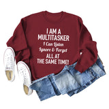 I AM A MULTITASKER RUNDHALS-LOOSE LS DAMENPULLOVER
