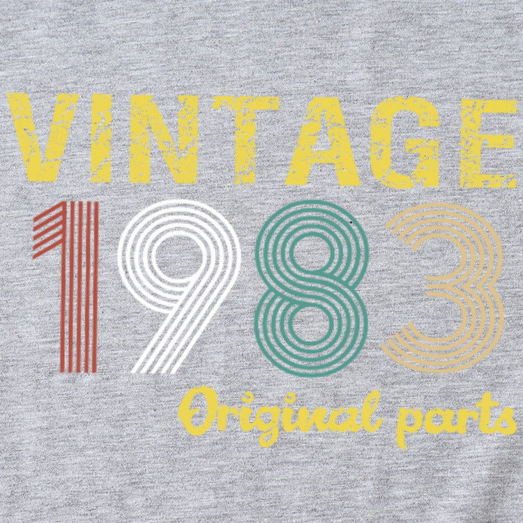 Fashion Women's Top VINTAGE 1983 Casual Loose Short Sleeve