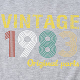 Mode frauen Top VINTAGE 1983 Casual Lose Kurzarm