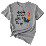 T-Shirt mit Aufschrift „Mom Life got Me“, lustiges Muster, kurzärmelig