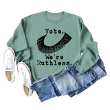 Wote We're Ruthless Damen-Langarmpullover mit Rundhalsausschnitt