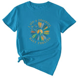 Fashion I GOT A PEACEFUL EASY Fun Pattern Short Sleeve T-shirt