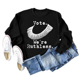 Wote We're Ruthless Damen-Langarmpullover mit Rundhalsausschnitt