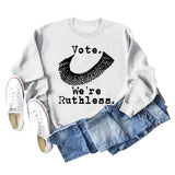 Wote We're Ruthless Damen-Langarmpullover mit Rundhalsausschnitt
