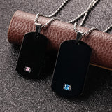 couples pendant necklace couples jewelry id name necklace