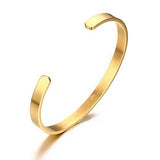 Womens Open Cuff Bracelets Stainless Steel Friendship Arm Jewelry Personalized Engrave Name Date for Mom Girls 6mm