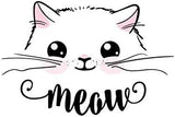 T-shirt chat mignon Meow pour femme
