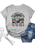 Women Your Crazy is Showing T-Shirt Funny Cow Graphic Tee Tops