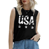 Débardeurs patriotiques pour femmes, chemise drapeau américain du 4 juillet