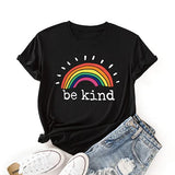 Women Be Kind Rainbow Shirt Kindness Gift T-Shirt