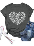 T-shirts de Saint-Valentin pour femmes, chemise graphique Love Heart