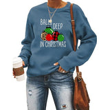Women Balls Deep In Christmas Sweatshirt Funny Christmas Clothing