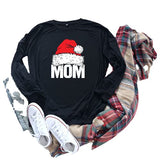 Frauen Mama Santa Hut Shirt Santa Bluse