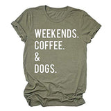 Frauen Wochenenden Kaffee &amp; Hunde T-Shirt