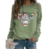 Damen Süßes Kuh Sweatshirt Kuhliebhaber Shirt