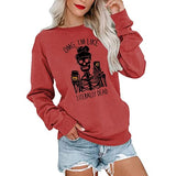 OMG I'm Like Literally Dead Long Sleeve Sweatshirt Skeleton Shirt for Women