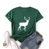 Women Deer Christmas Shirt Christmas Reindeer T-Shirt