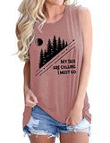 Women My Skis are Calling I Must Go Sleeveless Shirt Ski Shirt Tank Top