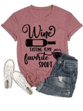 Wine Tasting Shirt Women Wine Tasting is My Favorite Sport Tees Tops