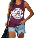 Frauen unterstützen Ihren lokalen Landwirt Tank lustige Bauernhof Shirt