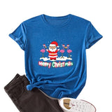 Chemise de joyeux Noël pour femmes, T-Shirt Santa Flamingo