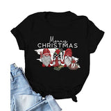 Women Merry Christmas T-Shirt Cute Gnomies Christmas Shirt