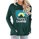 Happy Camper Blouse Femme Chemise de randonnée graphique drôle