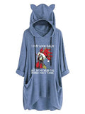 Damen Kapuzenpullover mit Taschen „Ich sehe vielleicht ruhig aus, aber in meinem Kopf habe ich dich dreimal gepickt“