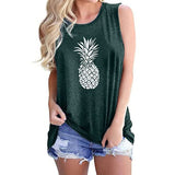 Damen Ananas Tank Tops Summer Vibes Shirt