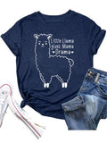 Mama Llama Tees T-shirt pour femme Little Llama Gives Mama Drama
