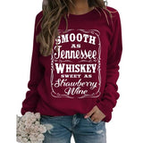 Whiskey Drinking Sweatshirt Women Smooth As Tennessee Whiskey Shirt