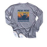 Frauen Pew Pew Madafakas Bluse Lustiges Pew Pew Cat Shirt