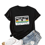 Women Pesonalise Vintage Cassette T-Shirt Best of 1979 Tee Tops