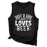 Women Just A Girl Who Loves Beer Tank Tops