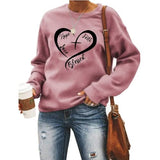 Christian Heart Sweatshirt Women Hope Faith Love Blessed Sweater