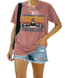 Funny Mom Shirt Women Losing My Mind One Kid at A Time Shirt T-Shirt