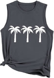 Women Palm Tree Tank Summer Girls Trip Beach Shirt