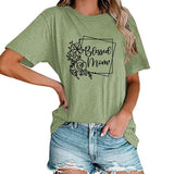 Blessed Mama Chemise florale Femmes T-shirts graphiques
