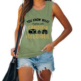 Chemise de réservoir d'alcool pour femmes, vous savez ce qui rime avec Camping, chemise à boire pour femmes