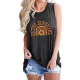 Damen Tank Top „Be The Sunshine“ mit Sonnenblumen-Print