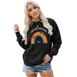 Bee Kind Sweatshirt Damen Regenbogen Geschenk Be Kind Shirt