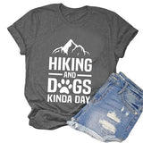 Wandern und Hunde Kinda Day T-Shirt für Frauen Wandershirt Hund Mama Shirt