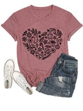 T-shirts de Saint-Valentin pour femmes, chemise graphique Love Heart