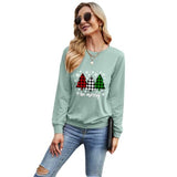 Chemise Be Merry pour femmes, chemisier de noël à manches longues à carreaux de buffle