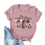 Women Merry Christmas T-Shirt Cute Gnomies Christmas Shirt