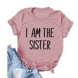 Damen T-Shirt „Ich bin die Schwester“
