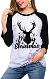 Chemise de joyeux noël pour femmes, chemisier de famille de noël