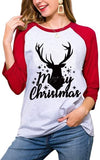Chemise de joyeux noël pour femmes, chemisier de famille de noël